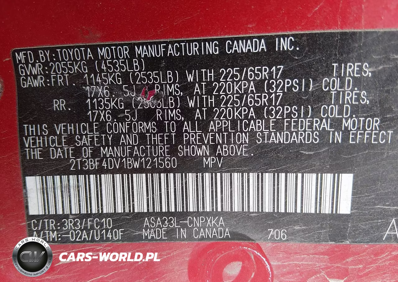 2011 Toyota Rav4 VIN:2T3BF4DV1BW121560 - 9