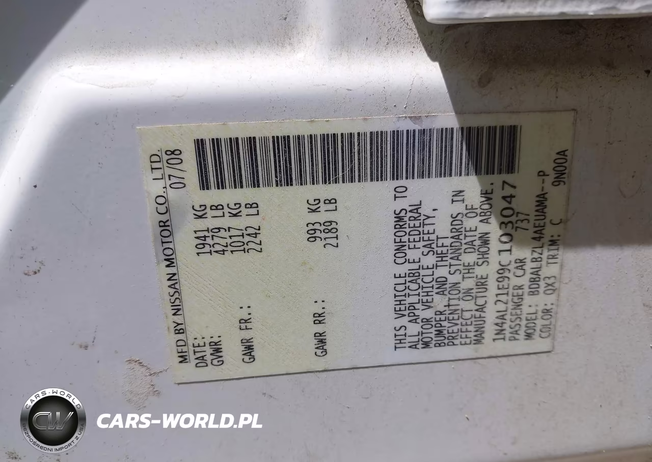 2009 Nissan Altima 2.5 S VIN:1N4AL21E99C103047 - 9