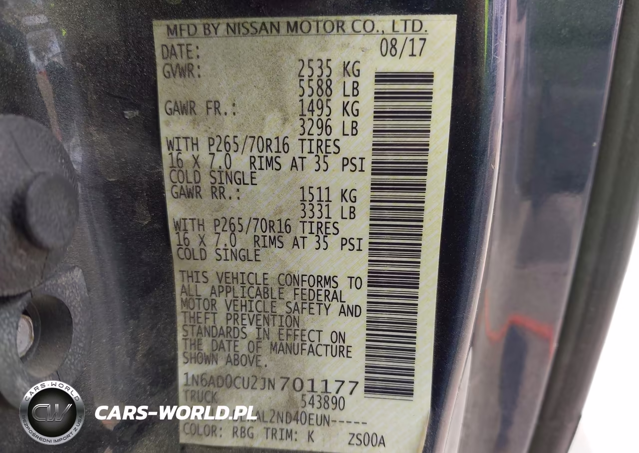 2018 Nissan Frontier Sv VIN:1N6AD0CU2JN701177 - 9
