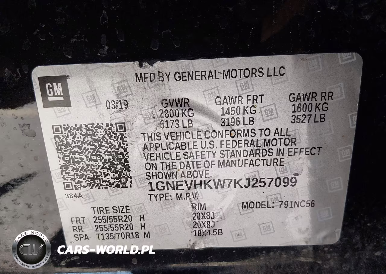2019 Chevrolet Traverse 3Lt VIN:1GNEVHKW7KJ257099 - 9