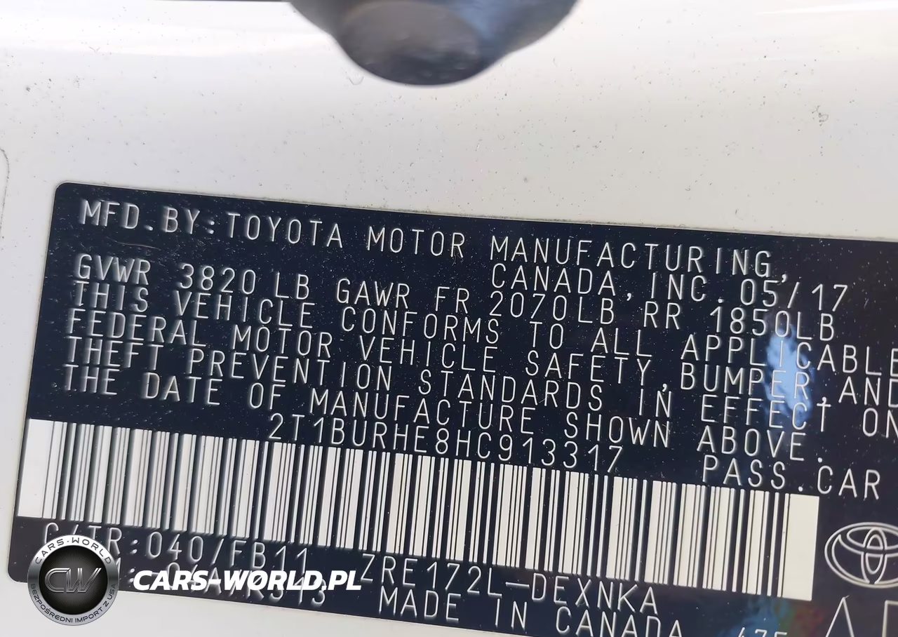 2017 Toyota Corolla Le VIN:2T1BURHE8HC913317 - 9