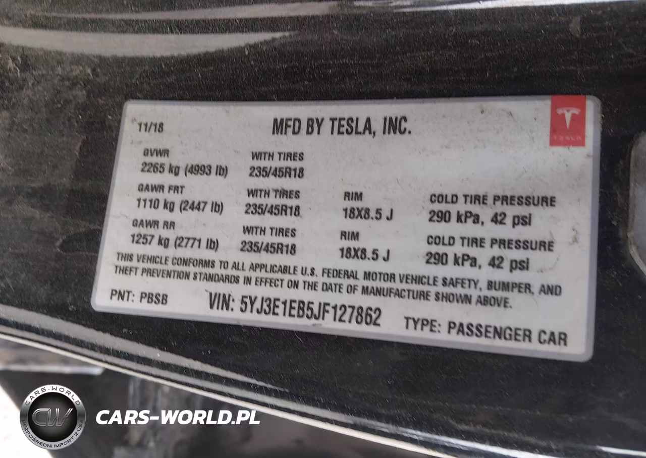 2018 Tesla Model 3 Long Range-Performance VIN:5YJ3E1EB5JF127862 - 9