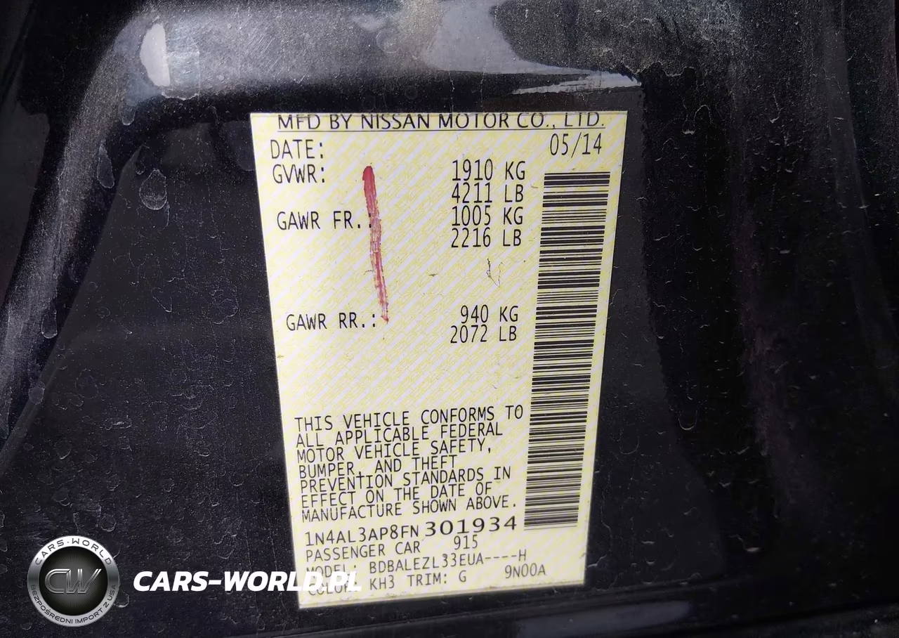 2015 Nissan Altima 2.5 S VIN:1N4AL3AP8FN301934 - 9