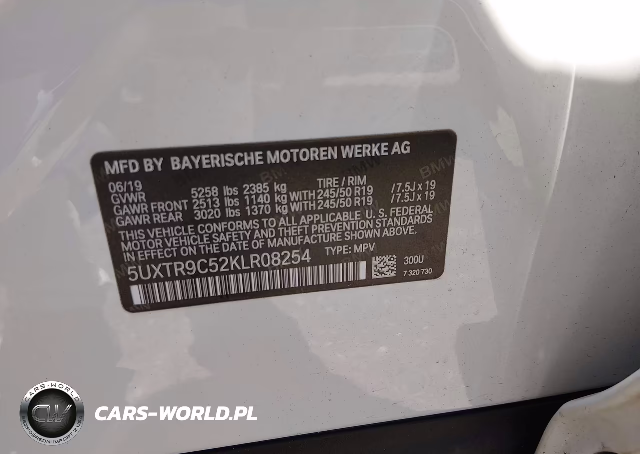 2019 BMW X3 xDrive30I VIN:5UXTR9C52KLR08254 - 9
