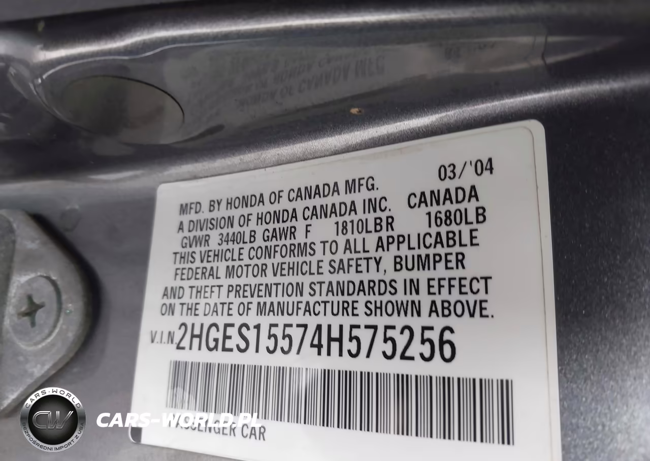 2004 Honda Civic Lx VIN:2HGES15574H575256 - 9