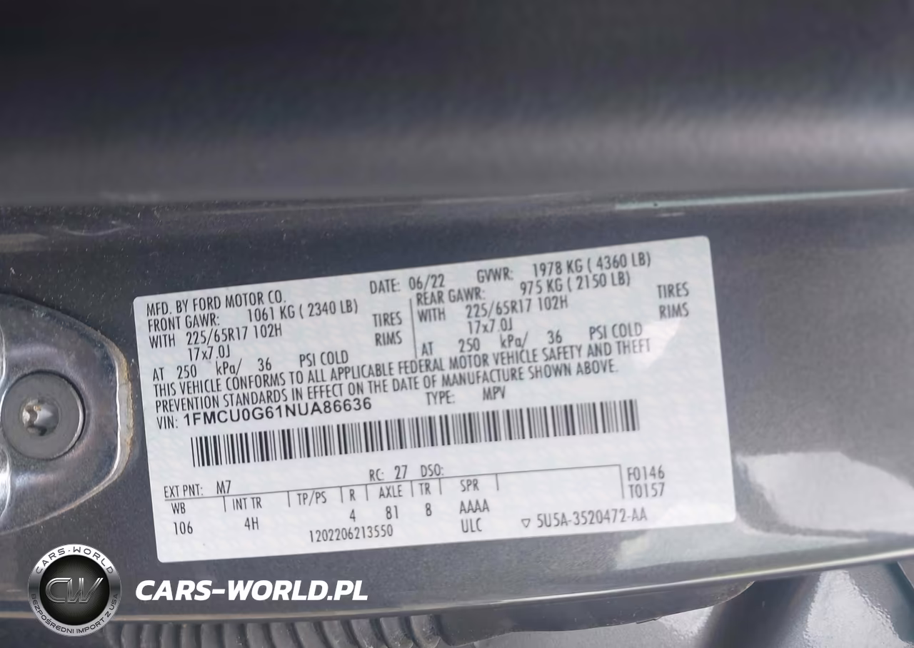 2022 Ford Escape Se VIN:1FMCU0G61NUA86636 - 9