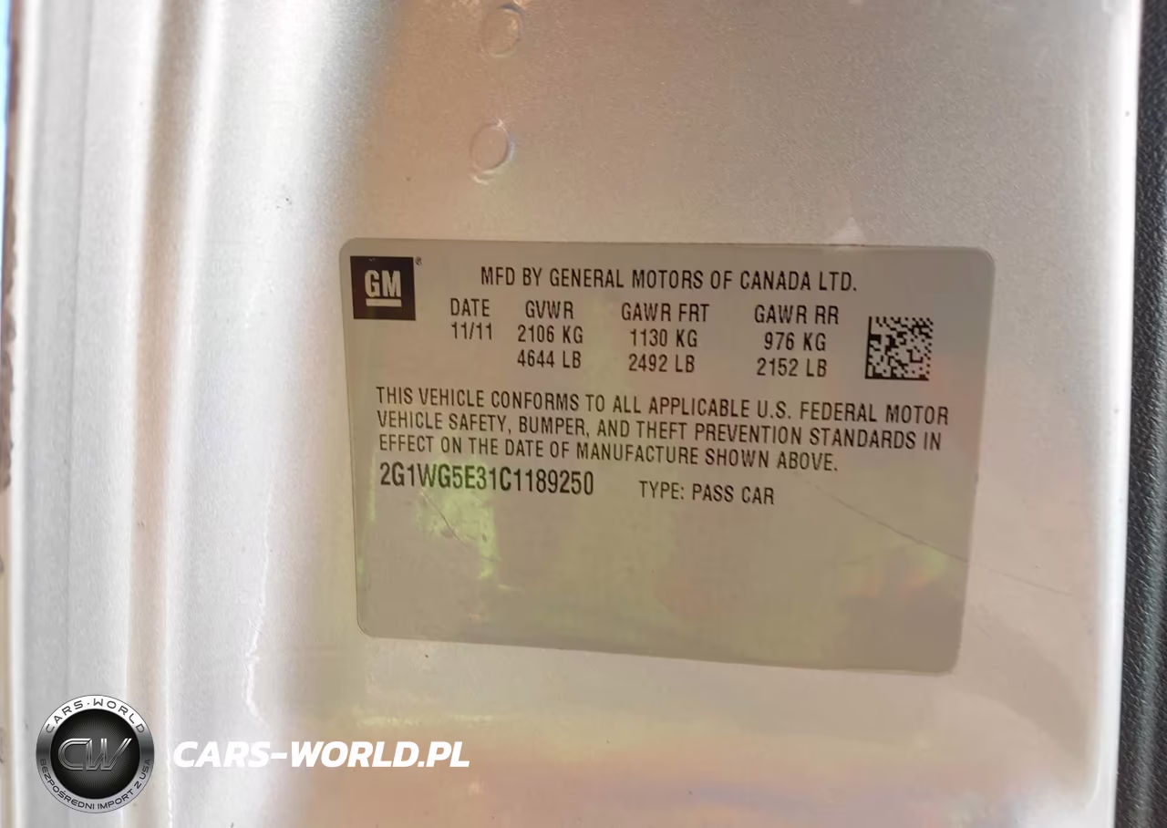 2012 Chevrolet Impala Lt VIN:2G1WG5E31C1189250 - 9
