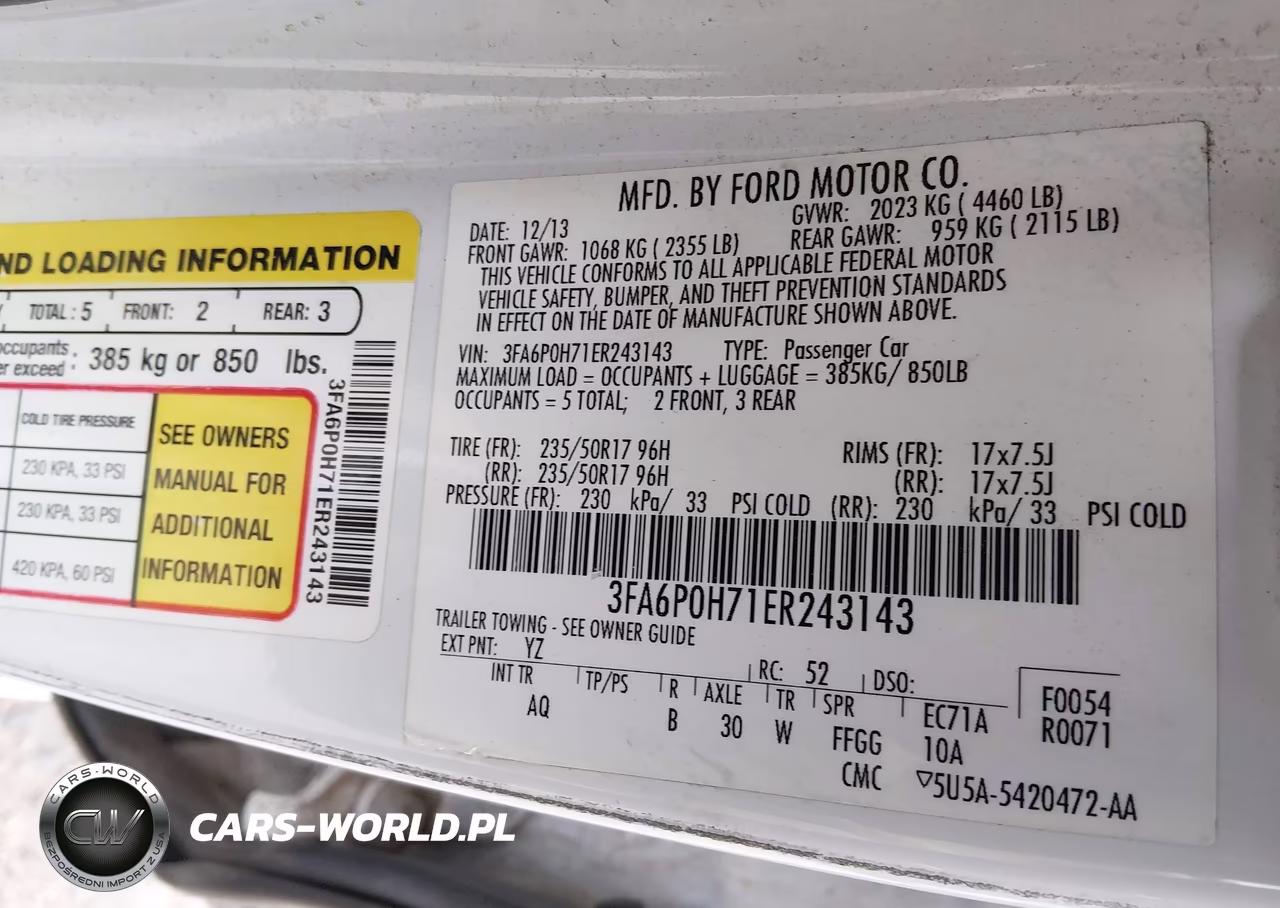2014 Ford Fusion Se VIN:3FA6P0H71ER243143 - 9