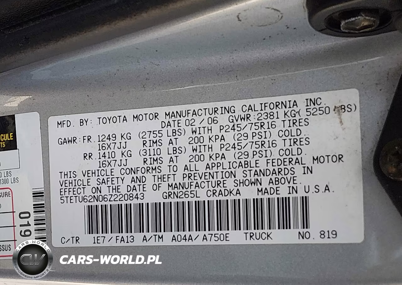2006 Toyota Tacoma Prerunner V6 VIN:5TETU62N06Z220843 - 9
