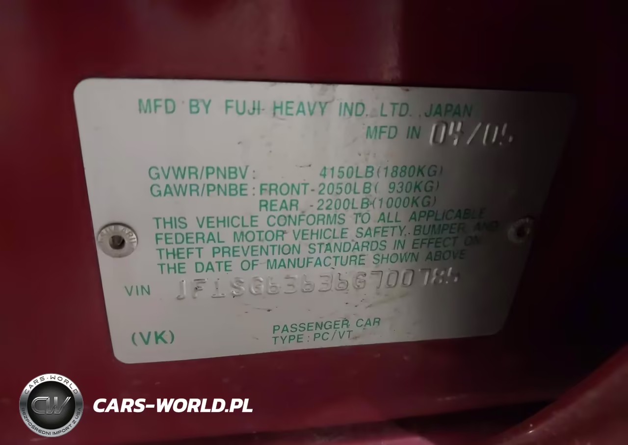 2006 Subaru Forester 2.5X VIN:JF1SG63636G700785 - 9