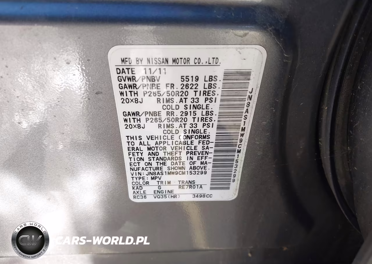 2012 Infiniti Fx35 VIN:JN8AS1MW9CM153299 - 9