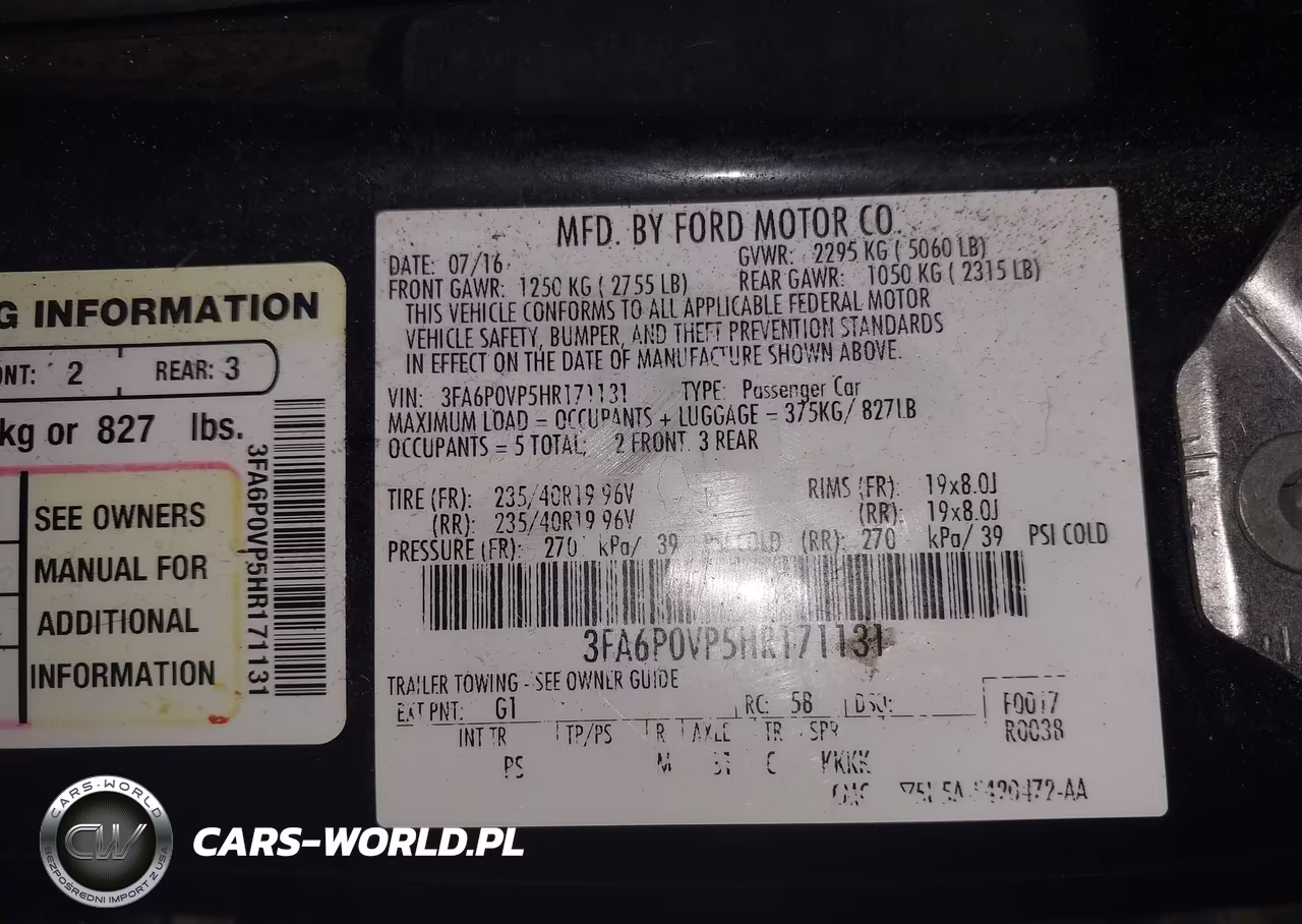 2017 Ford Fusion Sport VIN:3FA6P0VP5HR171131 - 9