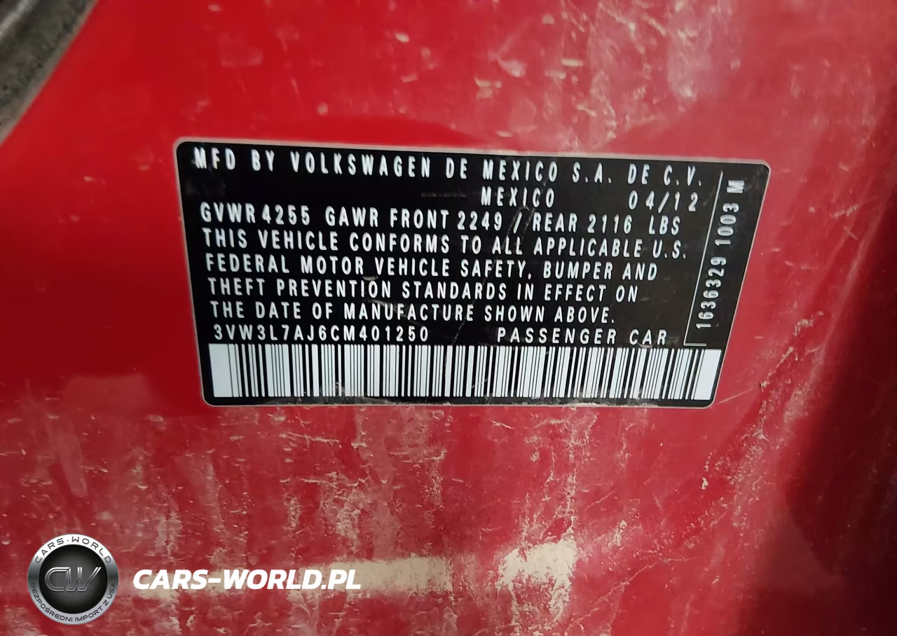 2012 Volkswagen Jetta 2.0L Tdi VIN:3VW3L7AJ6CM401250 - 9