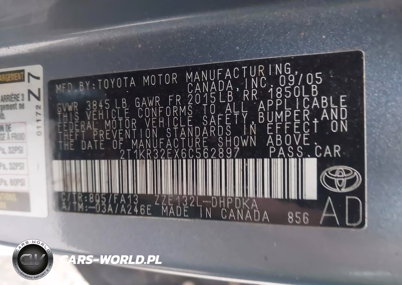 2006 Toyota Matrix VIN:2T1KR32EX6C562897 - 9