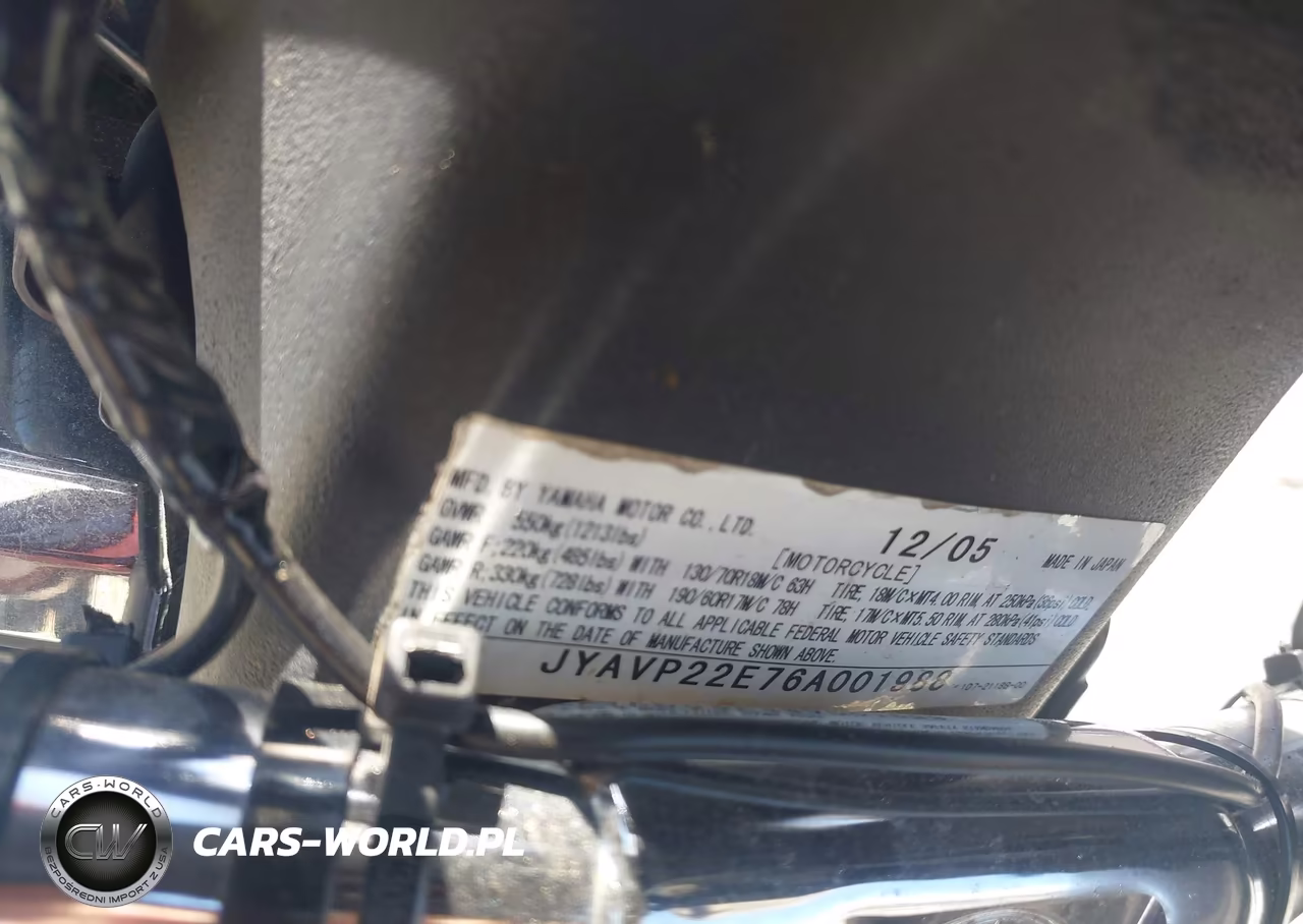 2006 Yamaha Xv1900 Ct VIN:JYAVP22E76A001988 - 10