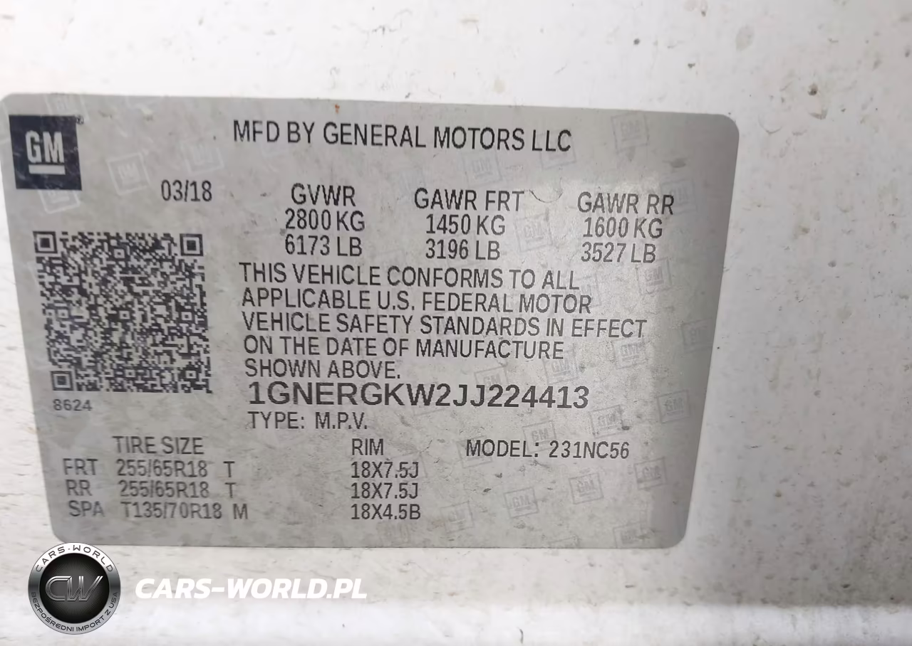 2018 Chevrolet Traverse 1Lt VIN:1GNERGKW2JJ224413 - 9