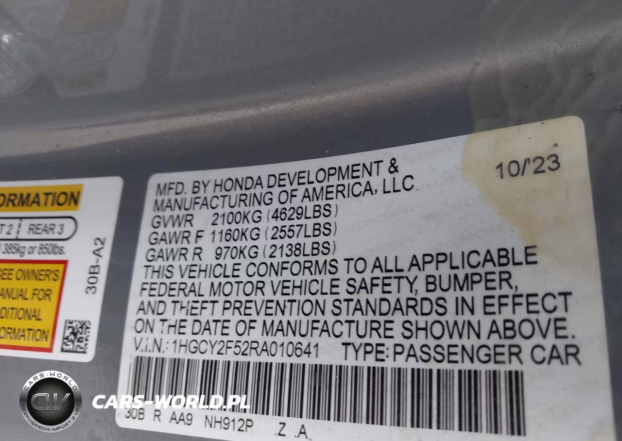 2024 Honda Accord Hybrid Sport VIN:1HGCY2F52RA010641 - 9