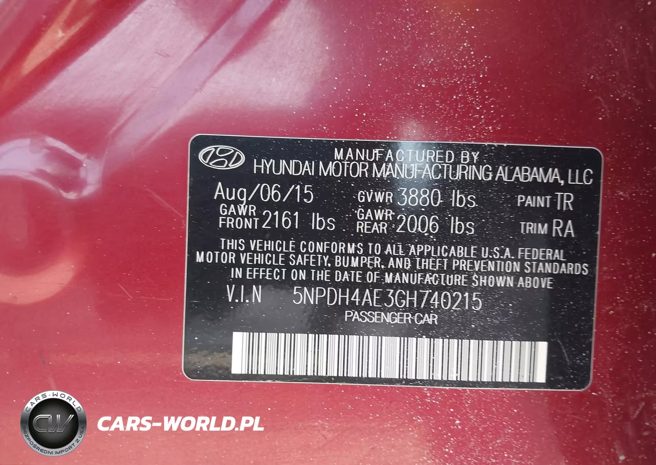 2016 Hyundai Elantra Se VIN:5NPDH4AE3GH740215 - 9
