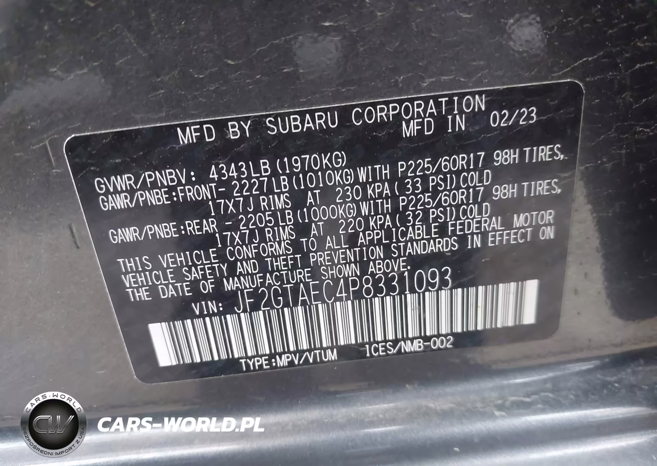 2023 Subaru Crosstrek Premium VIN:JF2GTAEC4P8331093 - 9