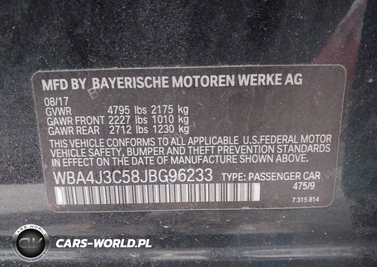 2018 BMW 430I Gran Coupe xDrive VIN:WBA4J3C58JBG96233 - 9