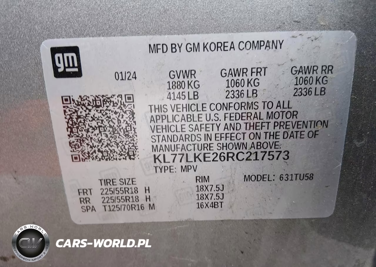 2024 Chevrolet Trax Fwd Activ VIN:KL77LKE26RC217573 - 9