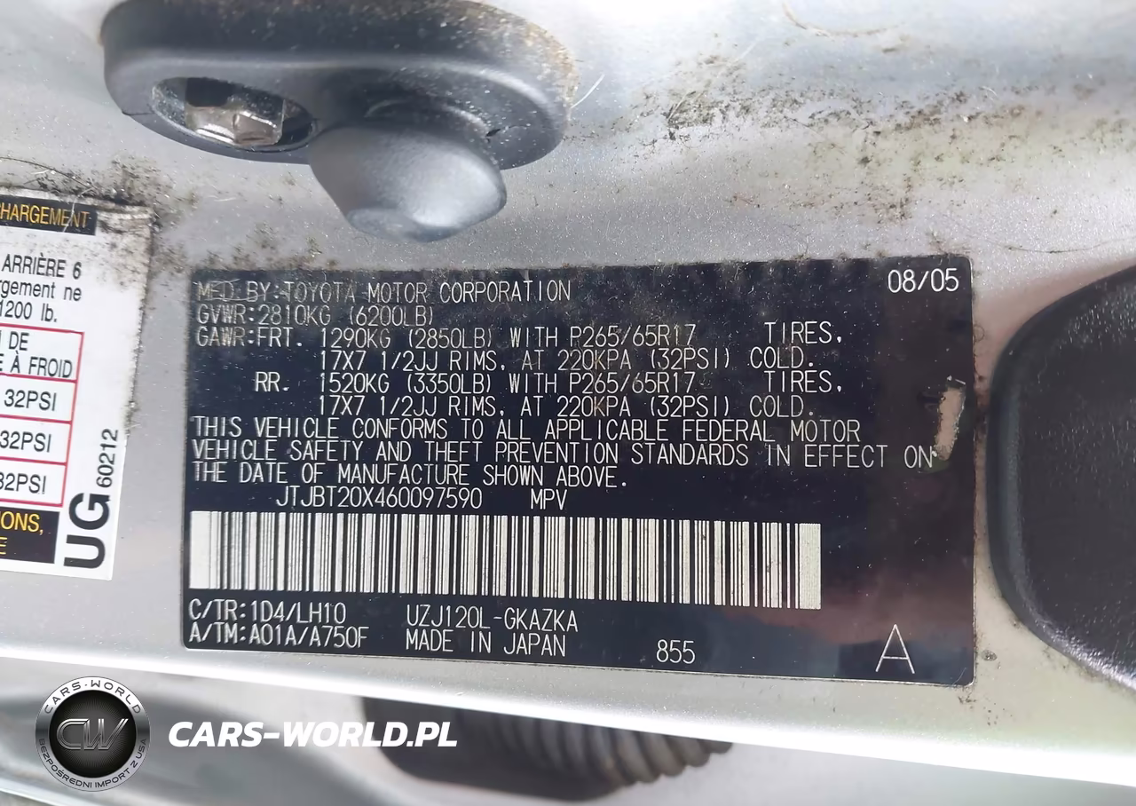 2006 Lexus Gx 470 VIN:JTJBT20X460097590 - 9