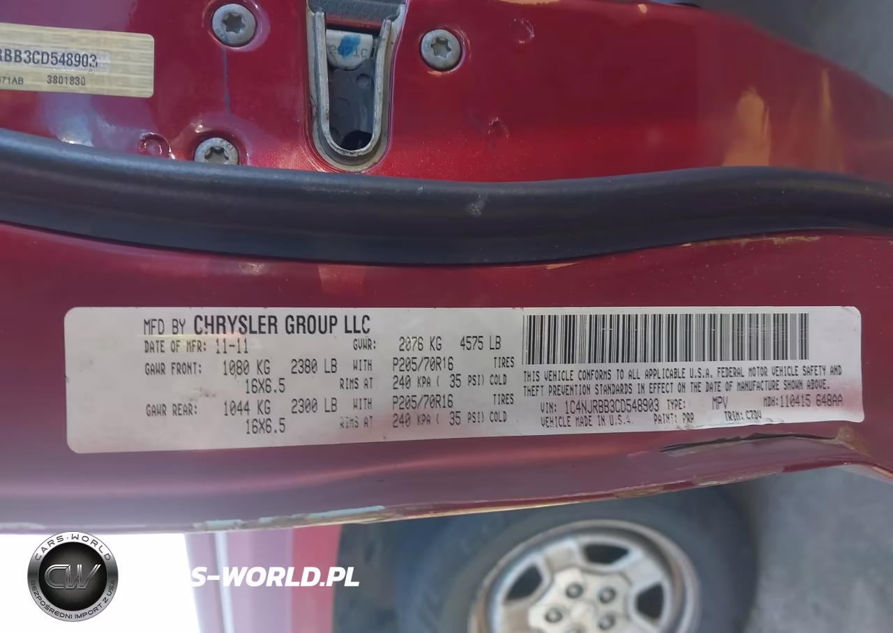 2012 Jeep Patriot Sport VIN:1C4NJRBB3CD548903 - 9