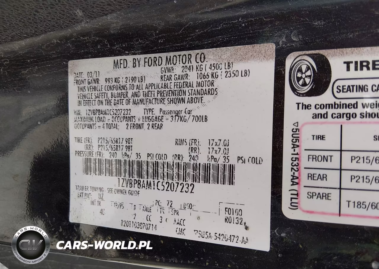 2012 Ford Mustang V6 Premium VIN:1ZVBP8AM1C5207232 - 9