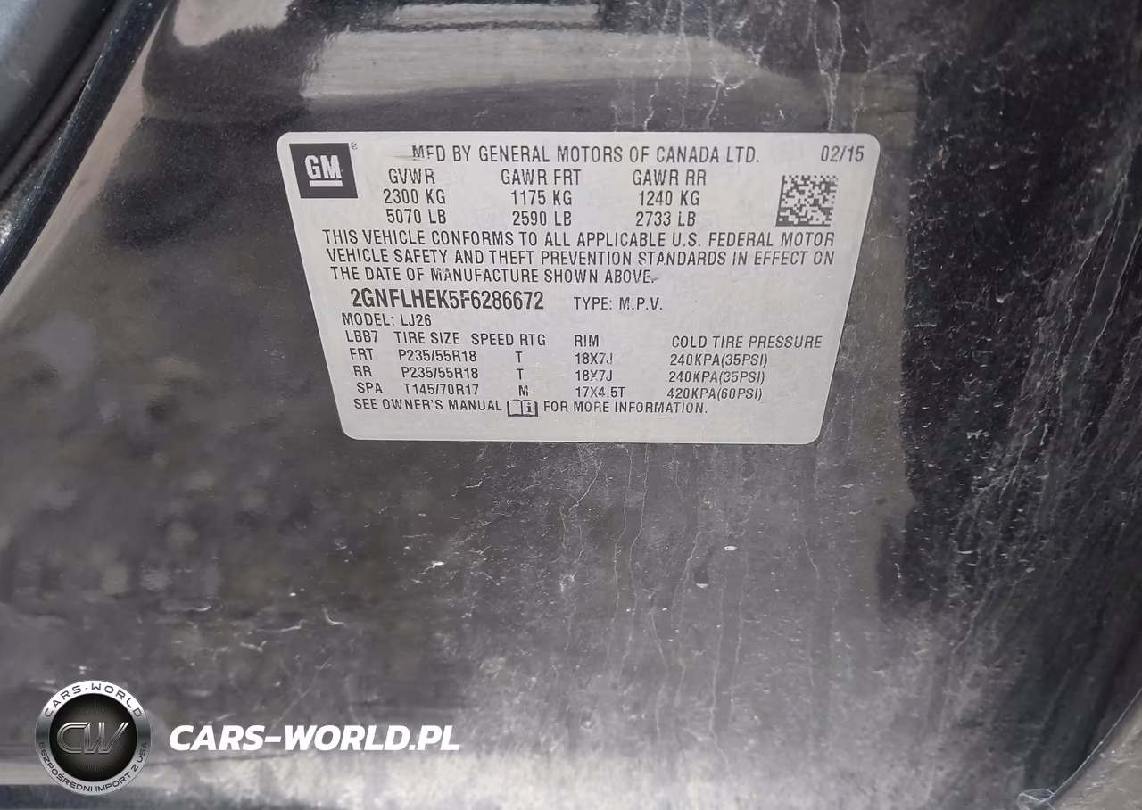 2015 Chevrolet Equinox Ltz VIN:2GNFLHEK5F6286672 - 9