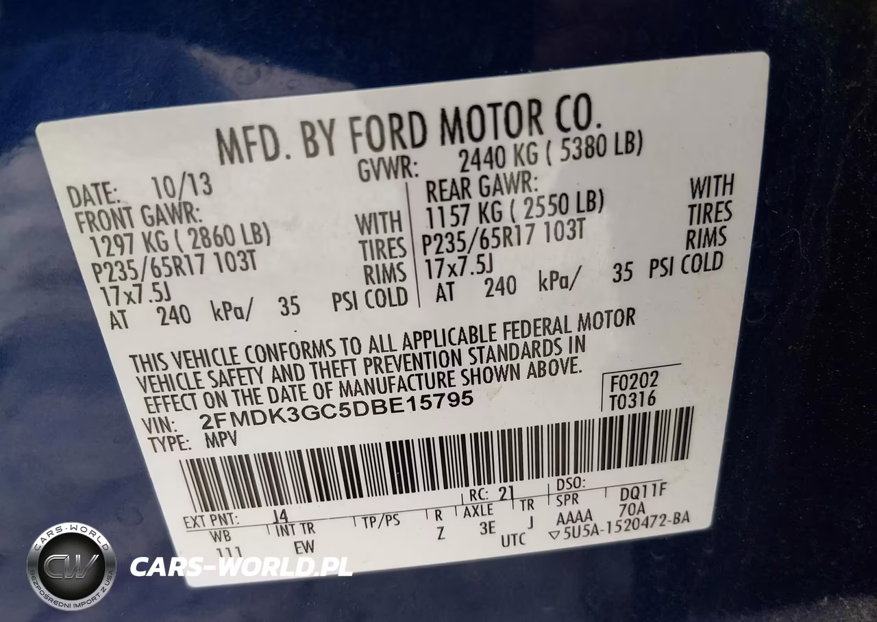 2013 Ford Edge Se VIN:2FMDK3GC5DBE15795 - 9