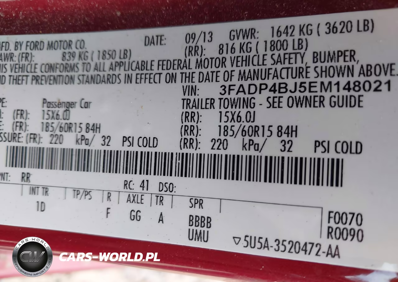2014 Ford Fiesta Se VIN:3FADP4BJ5EM148021 - 9