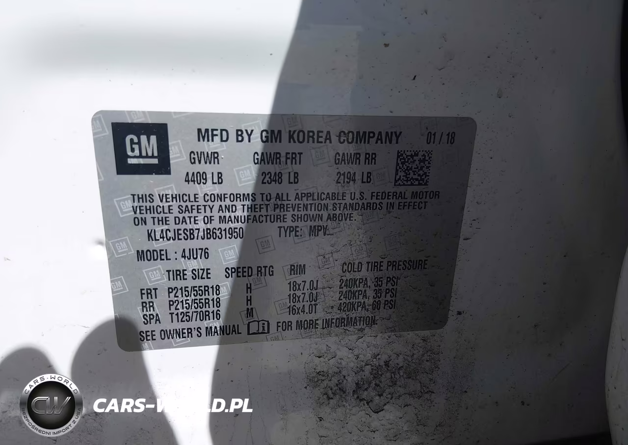 2018 Buick Encore Preferred VIN:KL4CJESB7JB631950 - 9