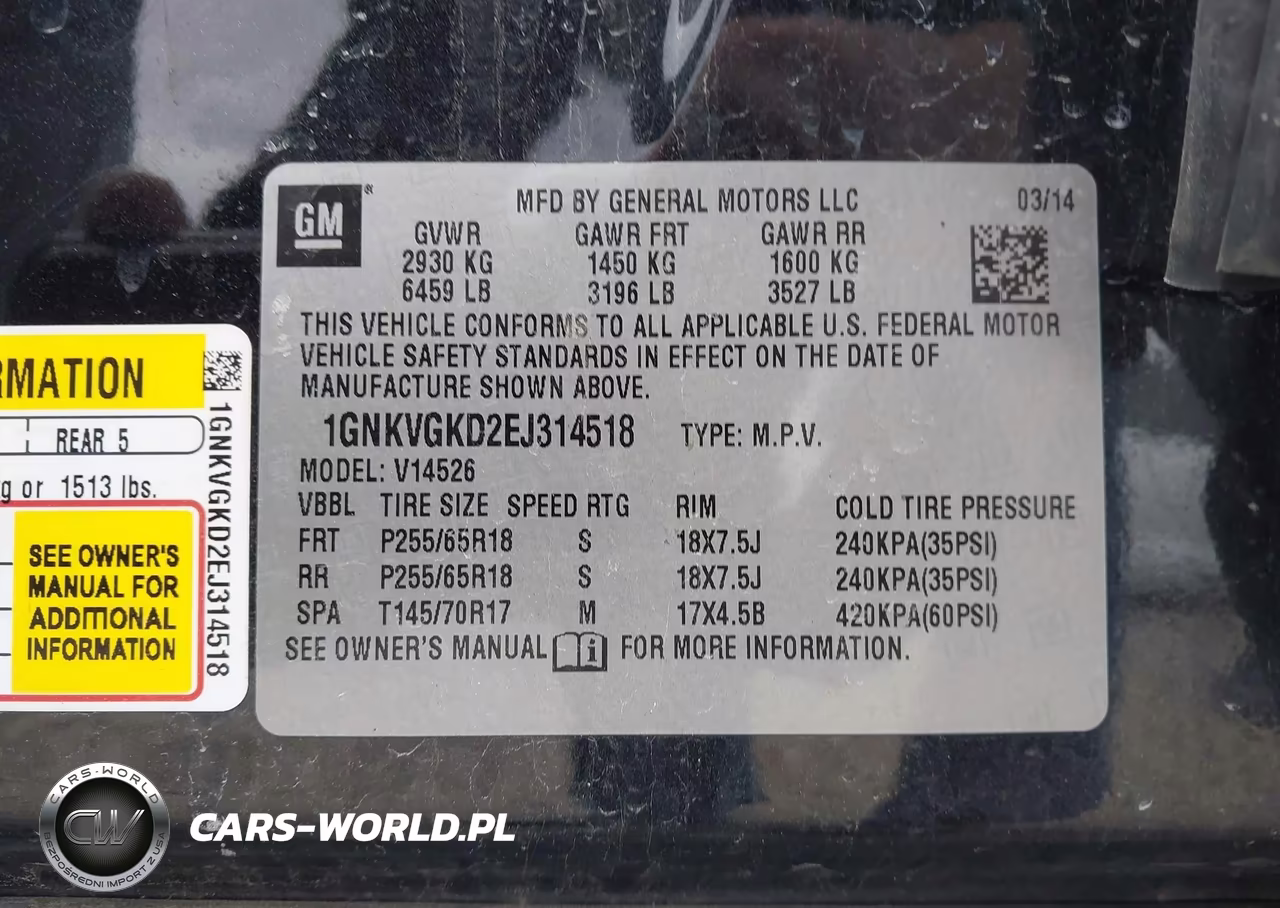 2014 Chevrolet Traverse 1Lt VIN:1GNKVGKD2EJ314518 - 9