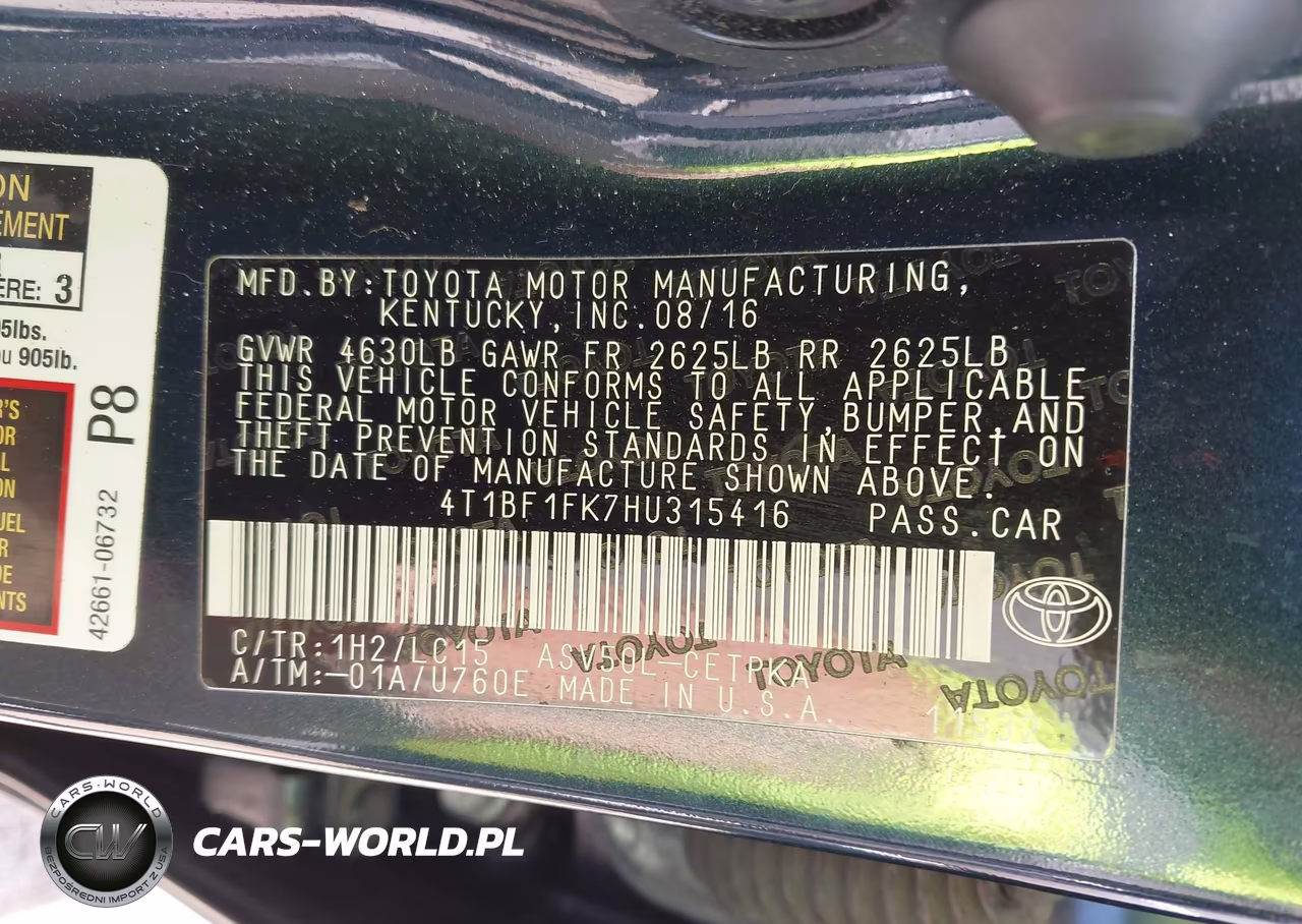 2017 Toyota Camry Xse VIN:4T1BF1FK7HU315416 - 9