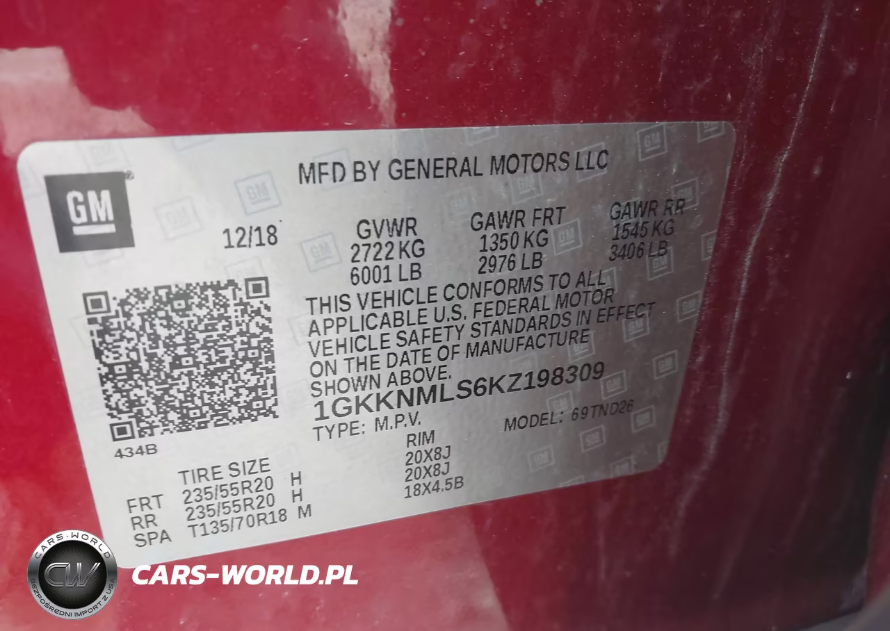 2019 GMC Acadia Slt-1 VIN:1GKKNMLS6KZ198309 - 9