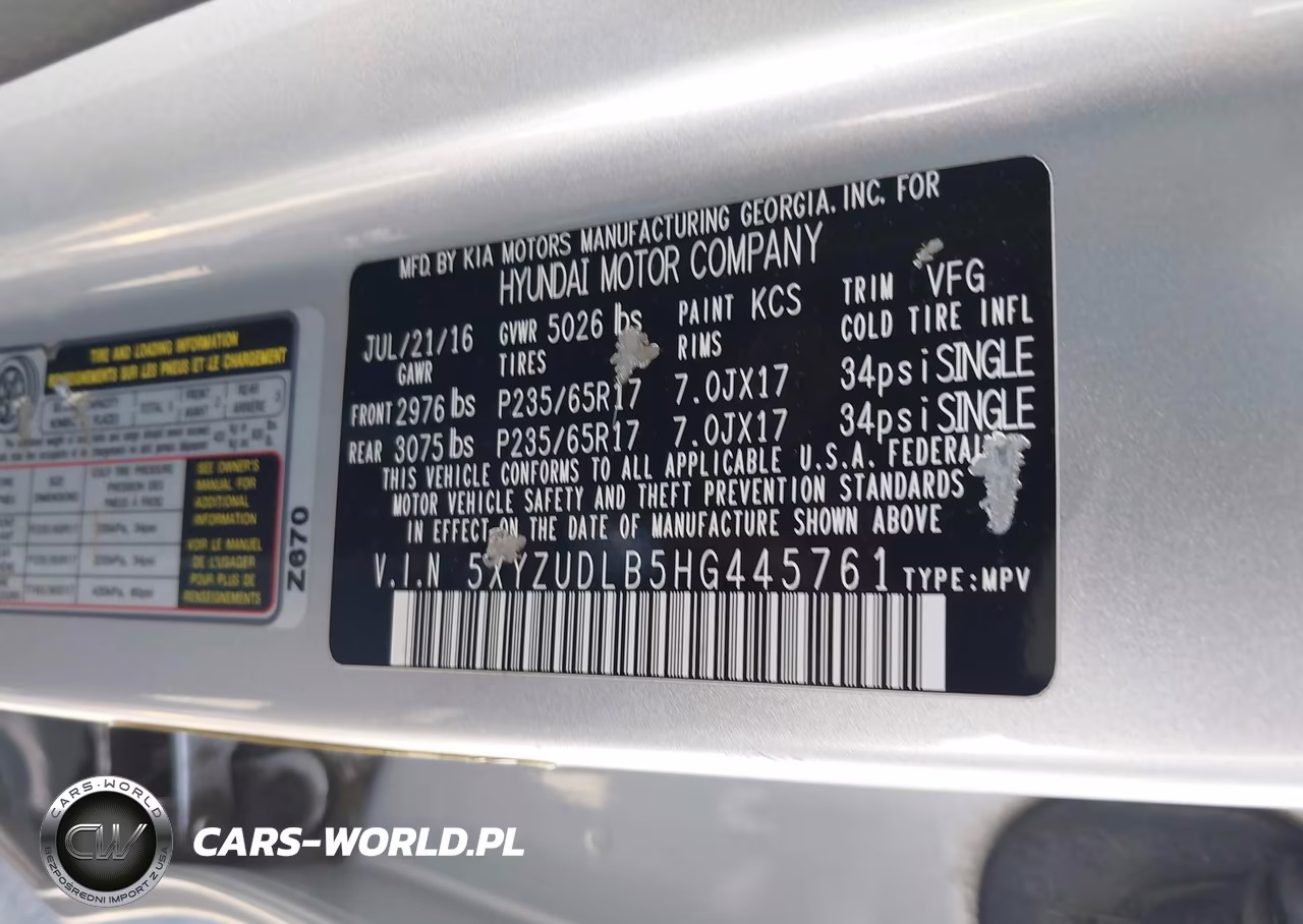 2017 Hyundai Santa Fe Sport 2.4L VIN:5XYZUDLB5HG445761 - 9