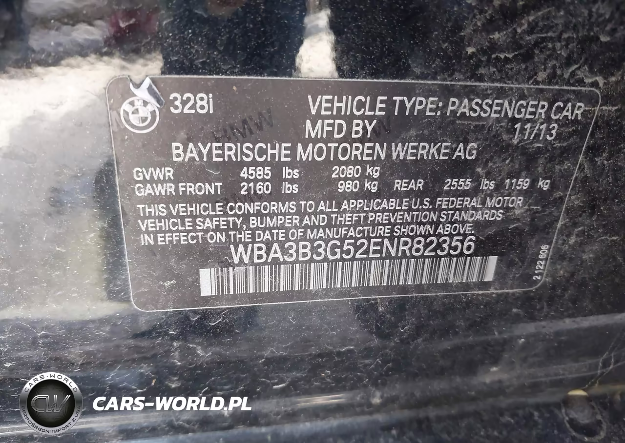 2014 BMW 328I xDrive VIN:WBA3B3G52ENR82356 - 9