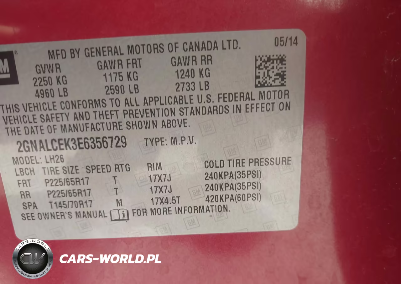 2014 Chevrolet Equinox 2Lt VIN:2GNALCEK3E6356729 - 9