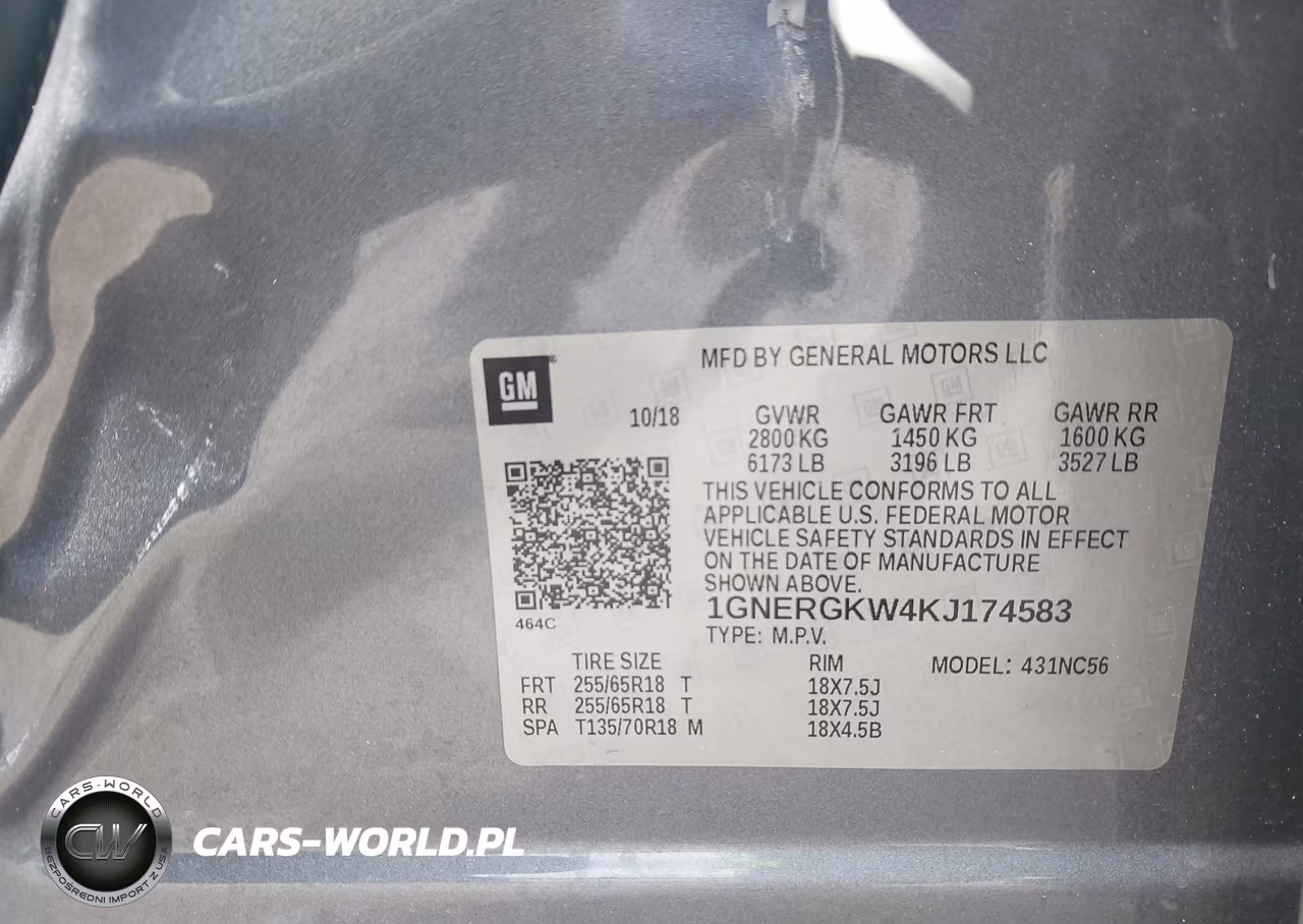 2019 Chevrolet Traverse 1Lt VIN:1GNERGKW4KJ174583 - 9