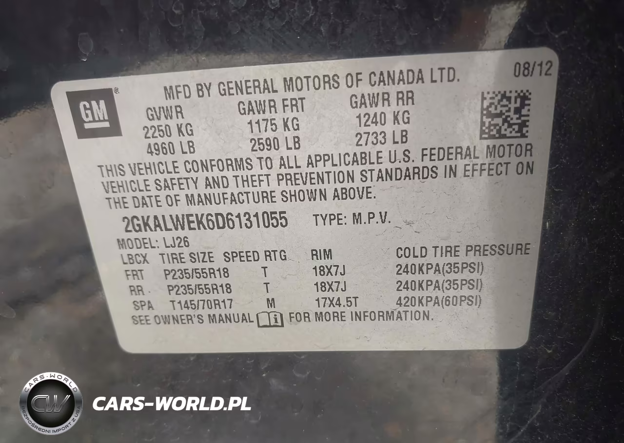 2013 GMC Terrain Slt-2 VIN:2GKALWEK6D6131055 - 9