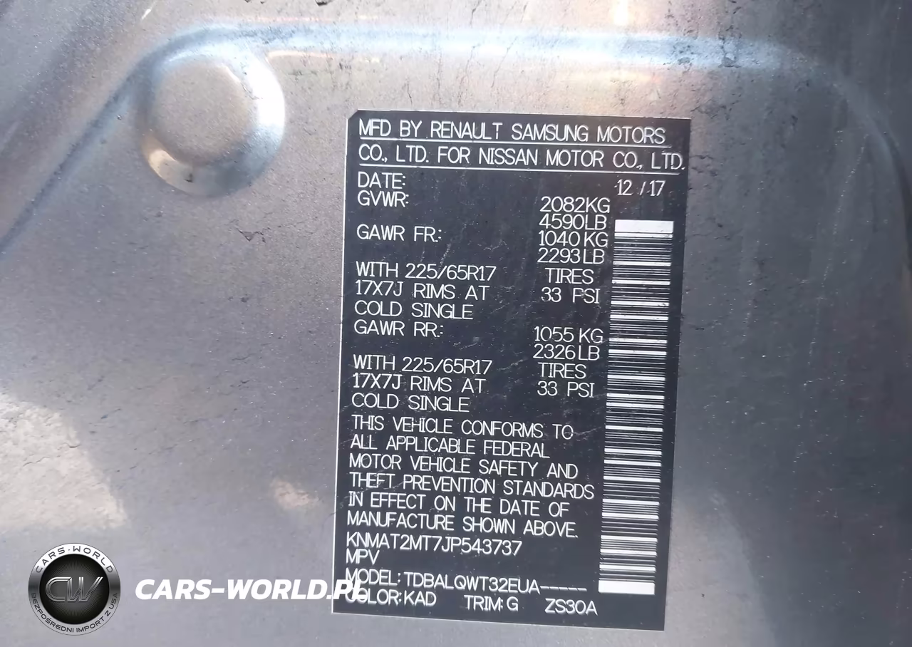 2018 Nissan Rogue Sv VIN:KNMAT2MT7JP543737 - 9