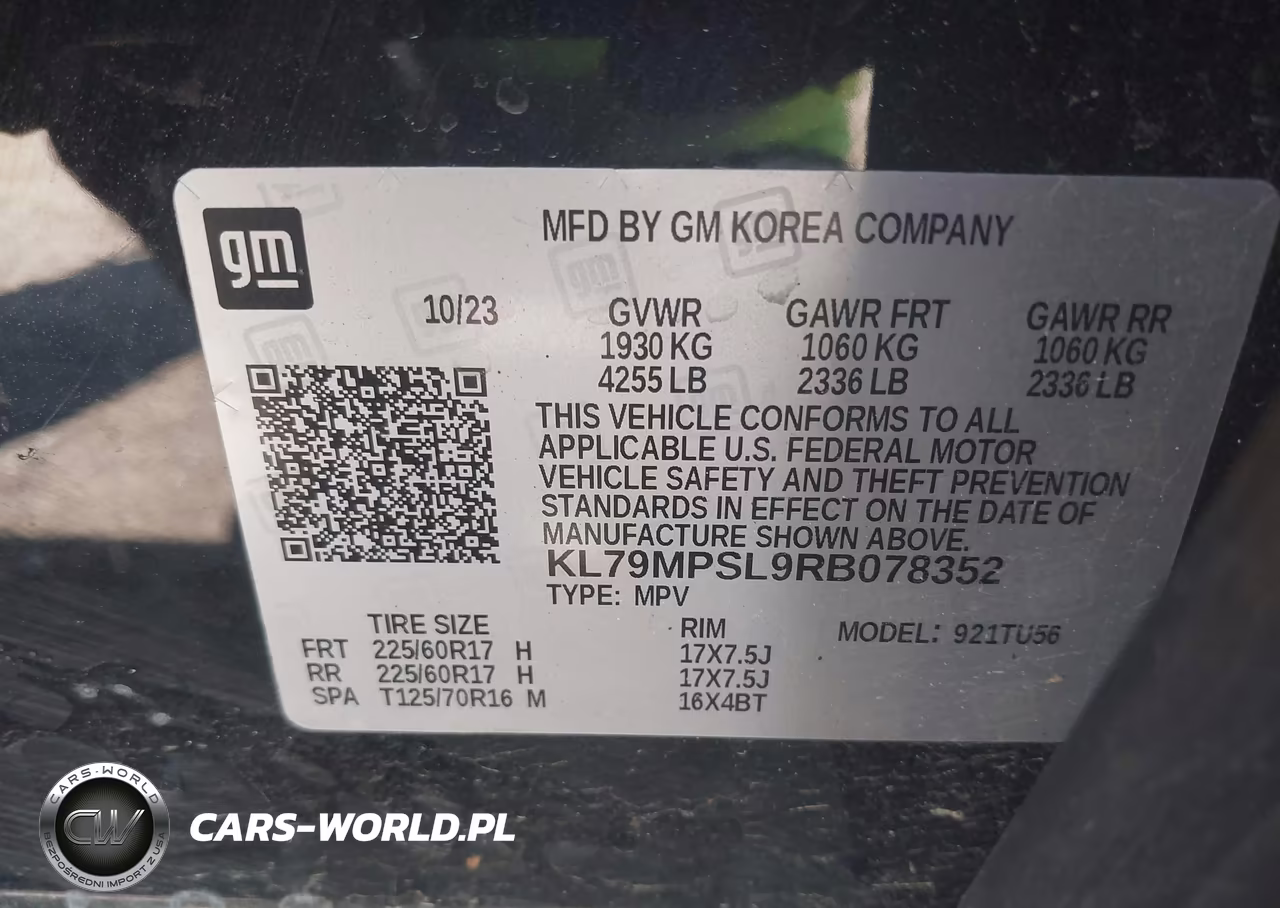 2024 Chevrolet Trailblazer Fwd Lt VIN:KL79MPSL9RB078352 - 9