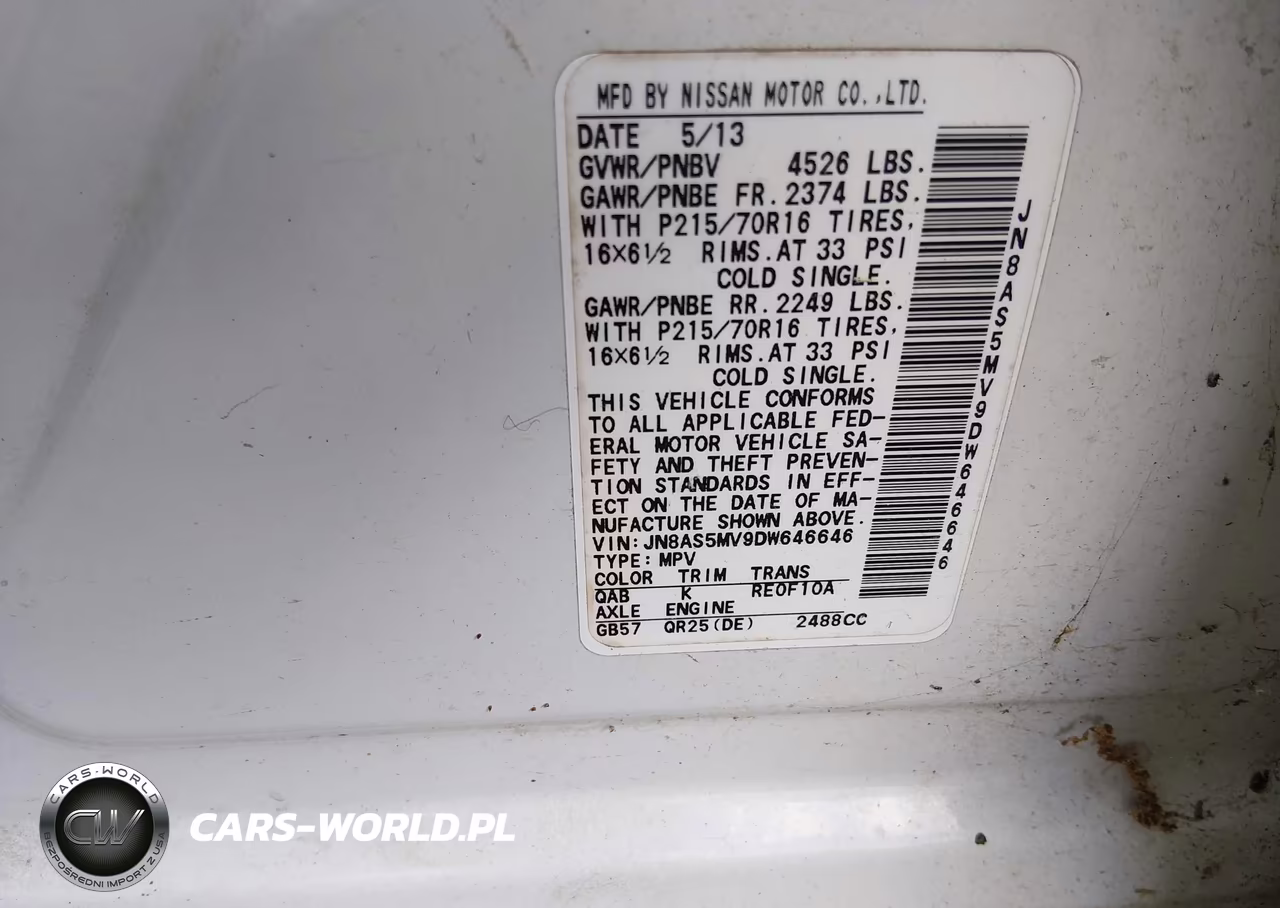 2013 Nissan Rogue S VIN:JN8AS5MV9DW646646 - 9