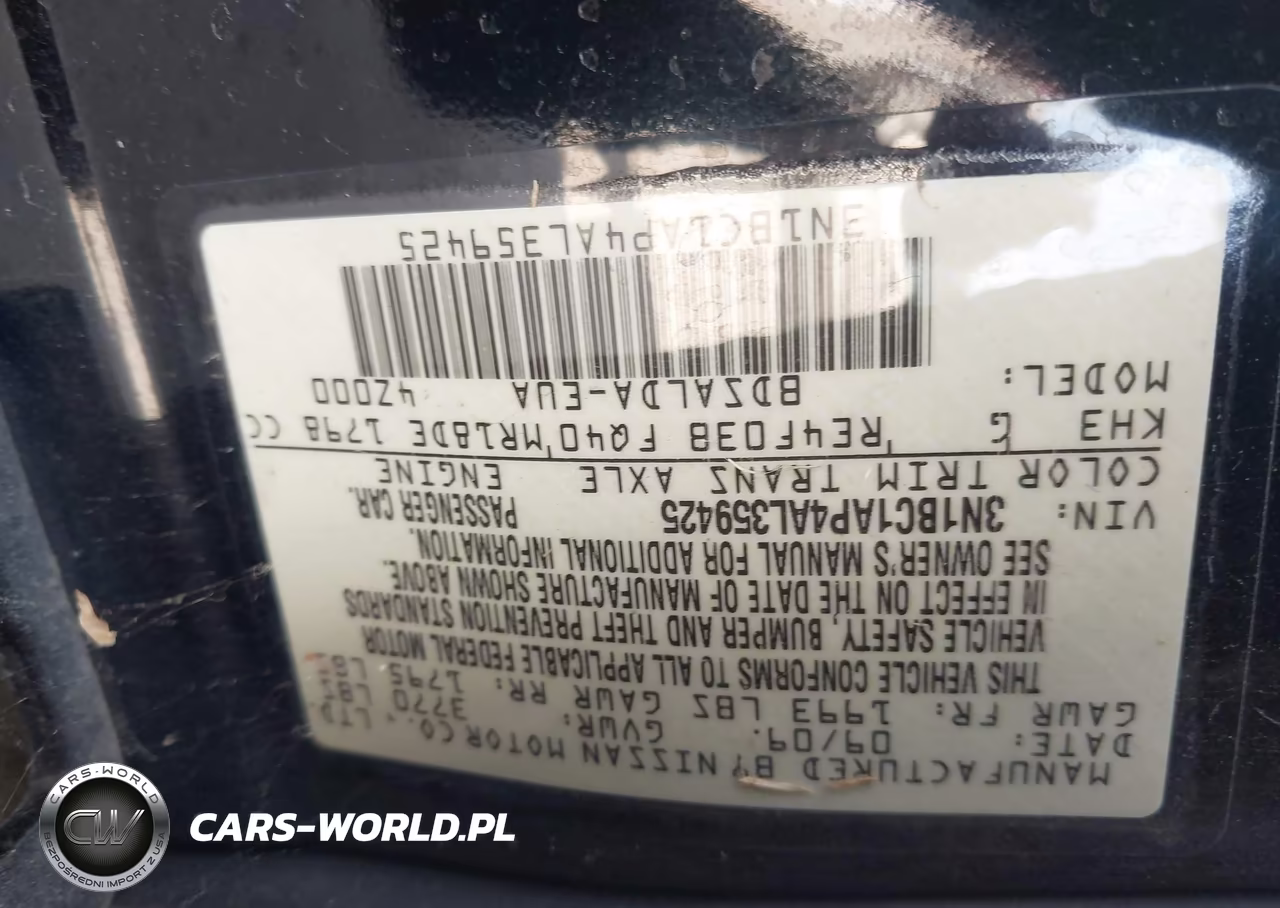 2010 Nissan Versa 1.8S VIN:3N1BC1AP4AL359425 - 9