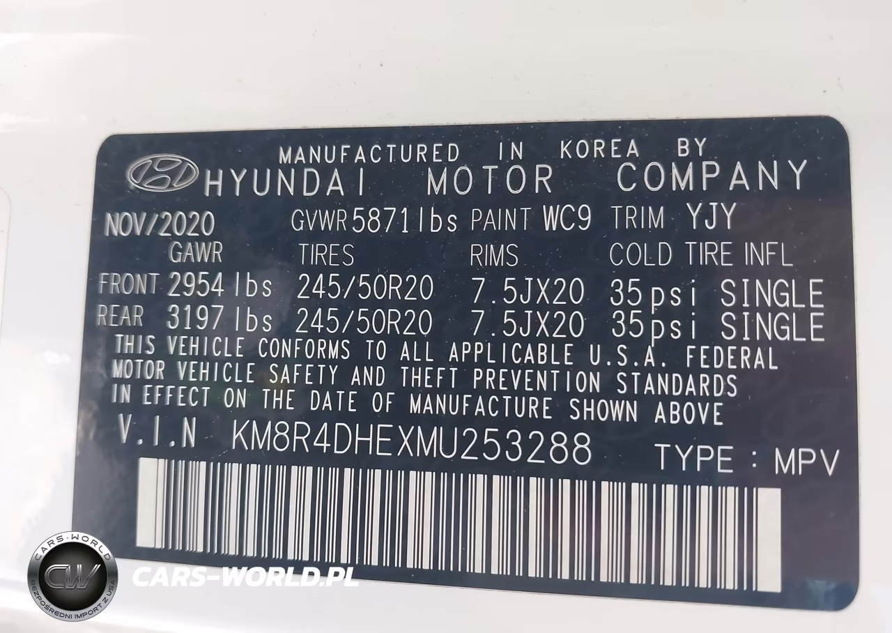 2021 Hyundai Palisade Sel VIN:KM8R4DHEXMU253288 - 9