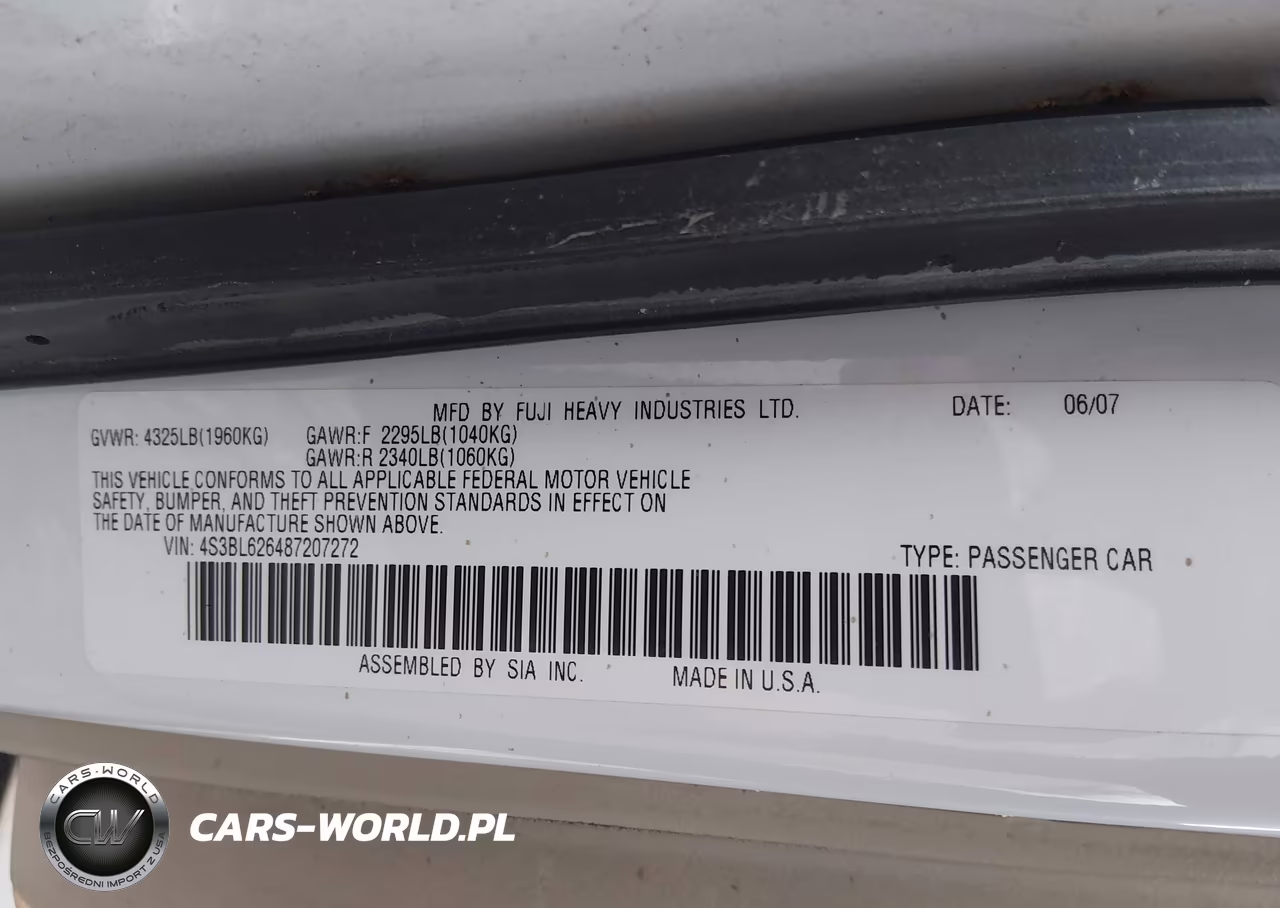 2008 Subaru Legacy 2.5I Limited VIN:4S3BL626487207272 - 9