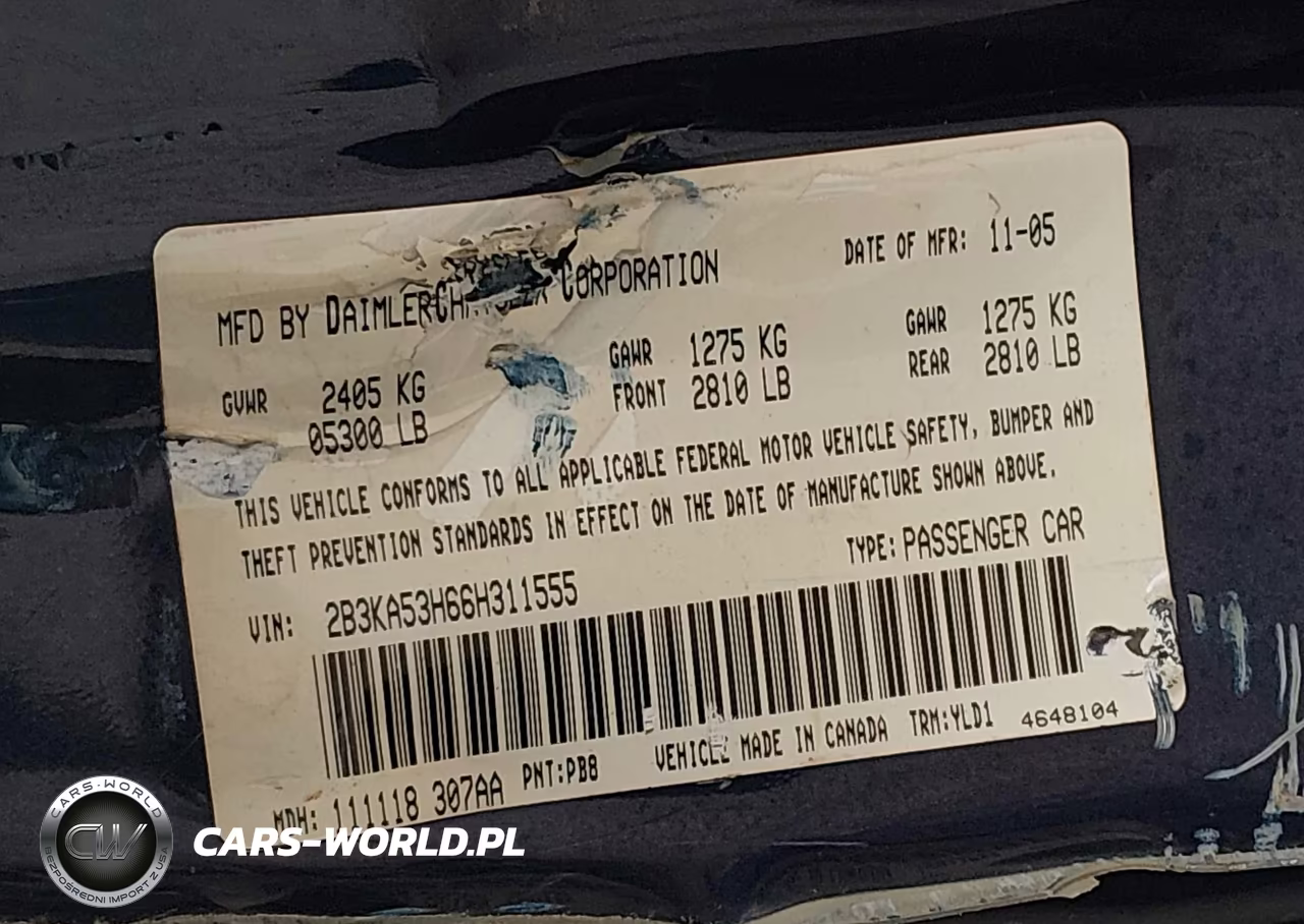 2006 Dodge Charger Rt VIN:2B3KA53H66H311555 - 9