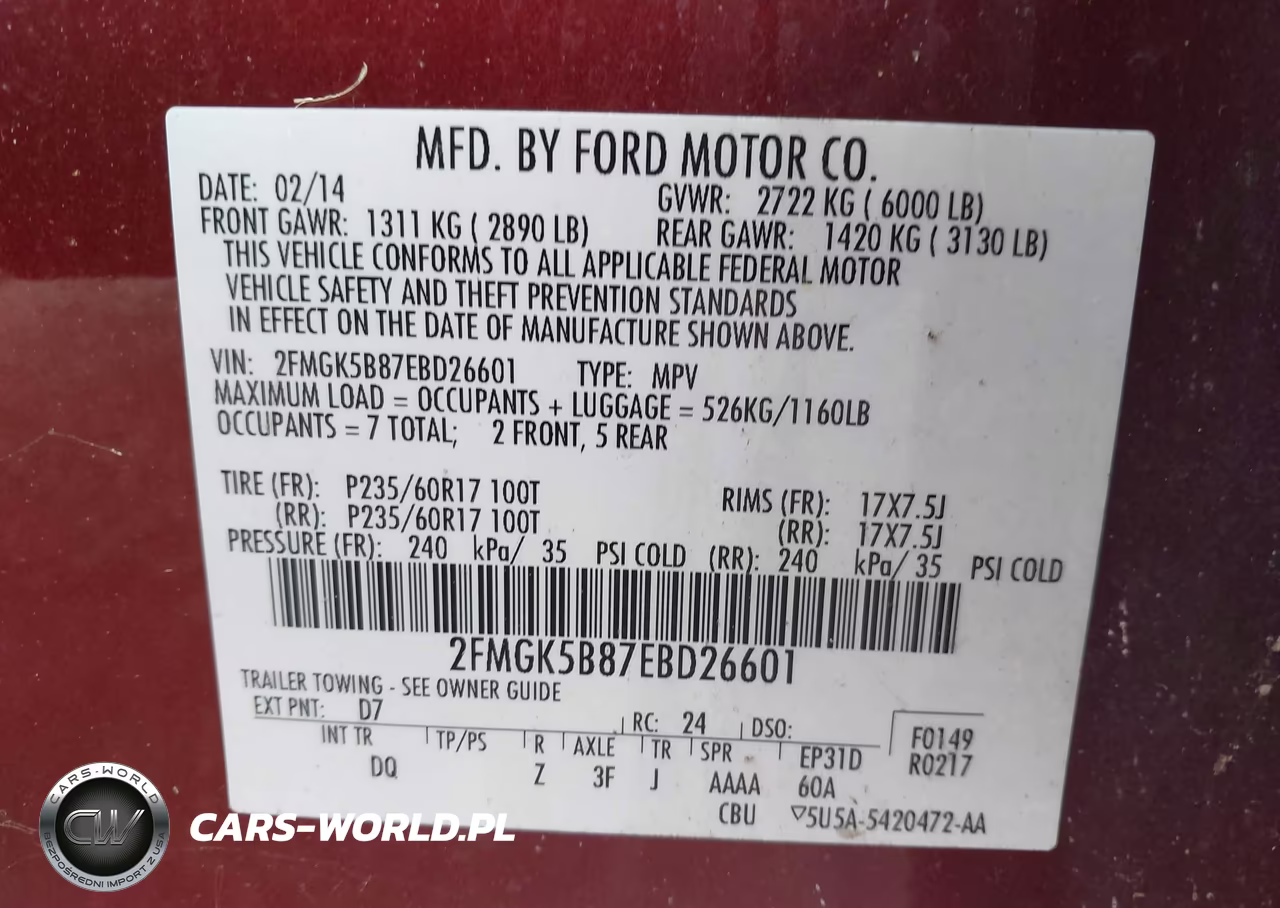 2014 Ford Flex Se VIN:2FMGK5B87EBD26601 - 9