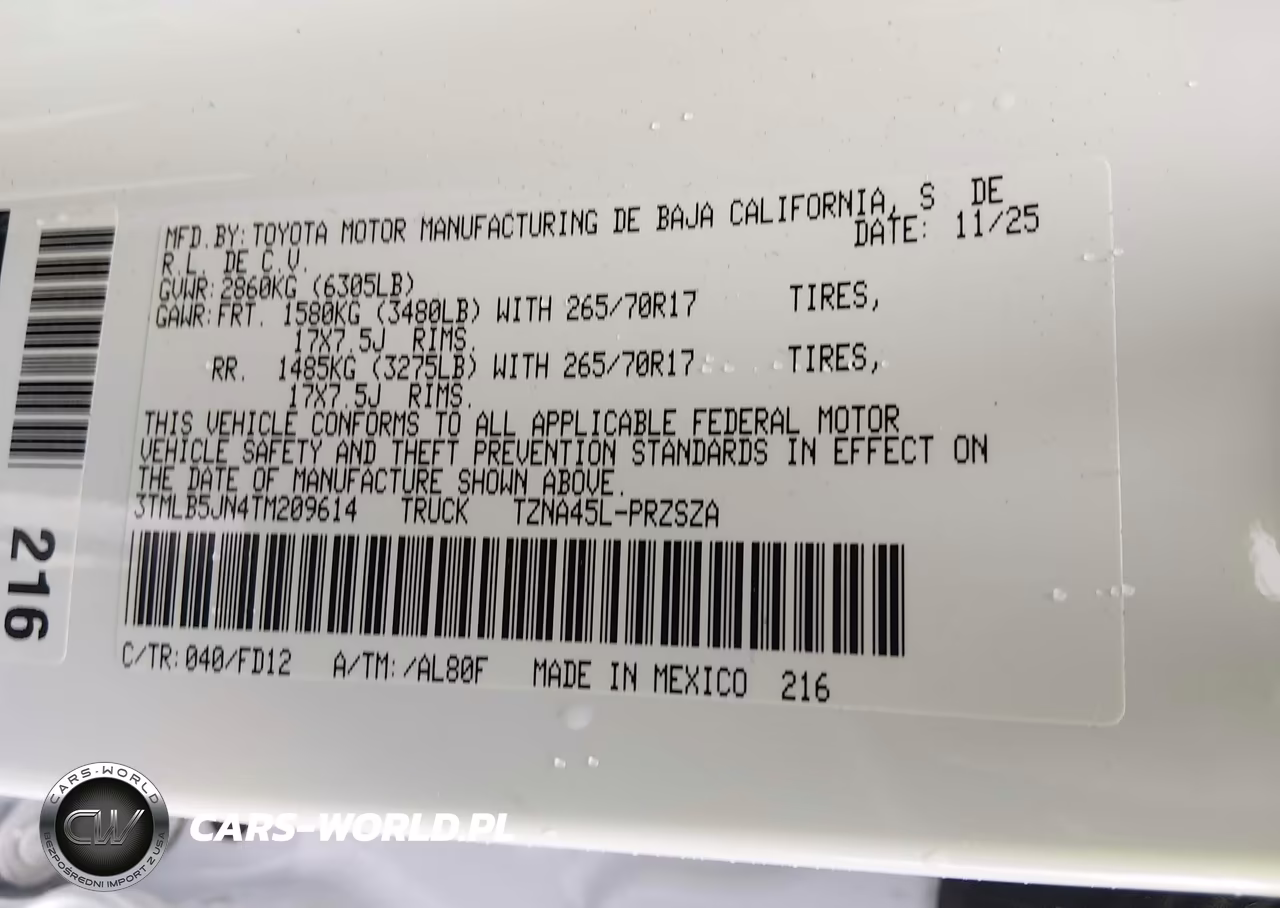 2026 Toyota Tacoma Trd Off Road VIN:3TMLB5JN4TM209614 - 9