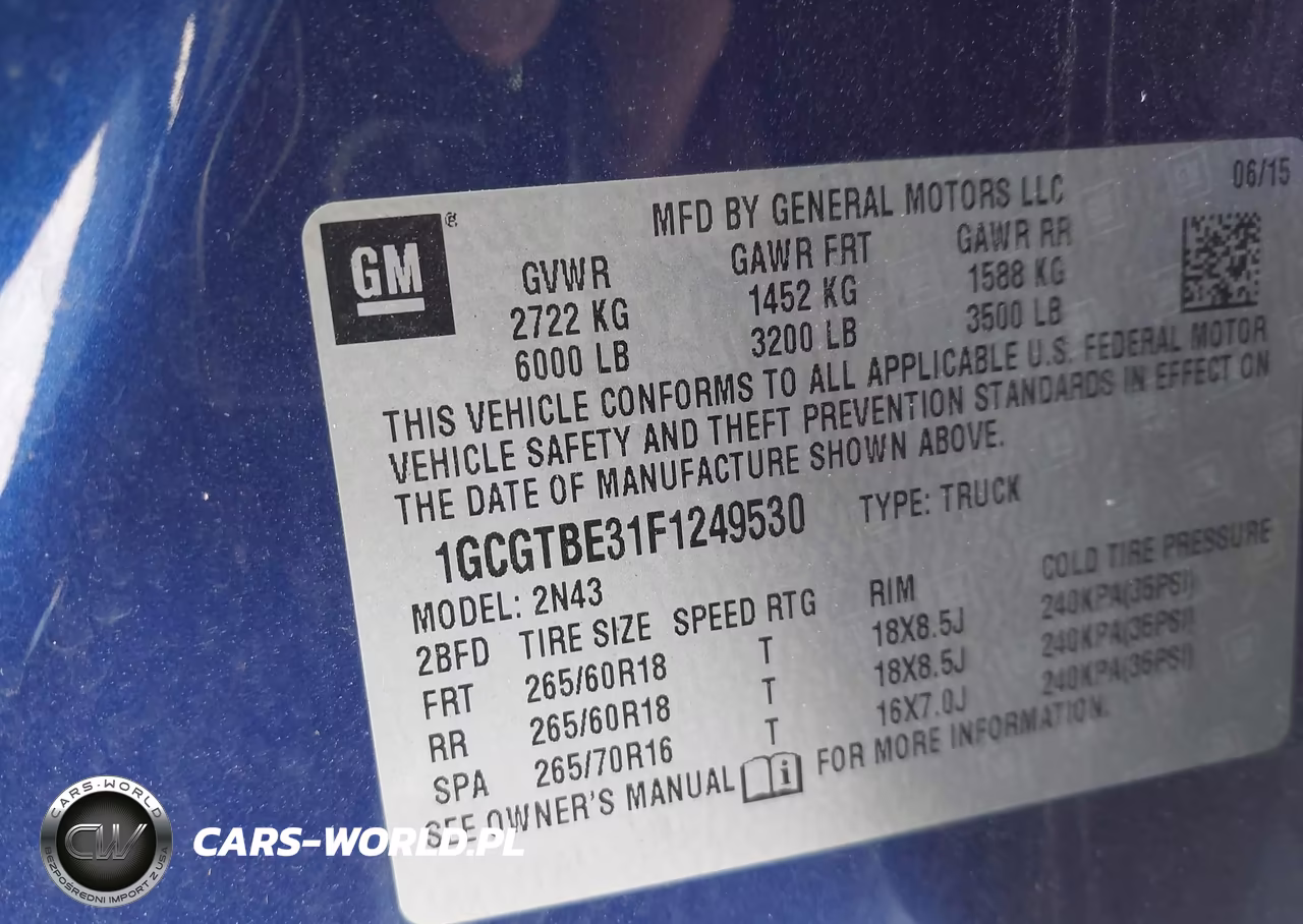 2015 Chevrolet Colorado Lt VIN:1GCGTBE31F1249530 - 9